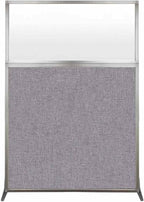 Versare Hush Screen Portable Room Divider | Workstation Wall Divider | Freestanding Privacy Hush Panels | Frosted Windows | Fabric Office Divider Screen | Great for Room Separation