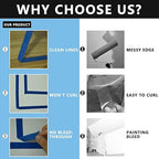 SWRT 2 Inch x 55 Yards x 12 Rolls (660 Total Yards) Premium Blue Painters Tape - Masking Tape, Paint Tape, Multi-Surface Blue Tape for Painting, No Residue, Easy Removal, Decorating, Trim, Crafts