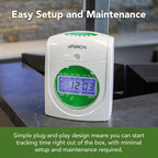 uPunch HN3540 Complete Small Business Start-Up Kit: AutoAlign Time Clock System with 400 Time Cards, 4 Ribbons, and 2 Racks
