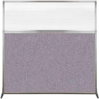 Versare Hush Screen Portable Room Divider | Workstation Wall Divider | Freestanding Privacy Hush Panels | Clear Fluted Windows | Fabric Office Divider Screen | Great for Room Separation