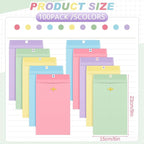 Geyee 100 Pcs Clasp Manilla Envelopes 6 x 9 Inch Gummed Colored Envelopes for Storing or Mailing for Home Office Business Supplies(Colorful)