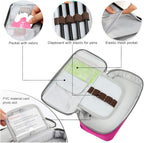 Homecube Large Capacity Pencil Case Oxford Cloth Bag Storage Pouch Marker Pen Pencil Cute Stationery Organizer Bag Holder with Zipper for Middle High School & Office Boy Girl Teen - Rose Red