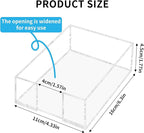 Acrylic Sticky Note Holder - 4 x 6 Inch Post It Note Holder, Crystal Clear Sticky Note Dispenser for Dorm Room Home and Office Acrylic Desk Organizer