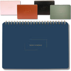 Undated Weekly Business Planner | 8.25” x 11.75” ADHD Organizer | Premium Multi-Layout Schedule | Navy | Landscape Layout