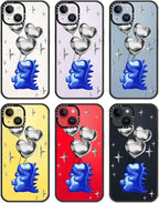 MOSNOVO Case for iPhone 13 / iPhone 14, [10ft 4X Military-Grade Drop Protection] Durable & Shockproof Phone Case Cover Design for iPhone 13 / iPhone 14 - Balloonasaurus - Clear Black