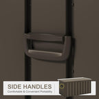 PURPLE LEAF Outdoor Deck Box 100 Gallon Waterproof Lockable Storage Box Container with Lid Deck Organization for Patio Cushions Side Table Pool Accessories Garden Tools, Brown