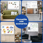 XBoard Rolling Whiteboard 48x36 inch | Double-Sided Mobile Dry Erase Board Aluminium Frame for Home School Office Live Streaming