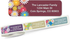 Colorful Images Petite Flowers Rolled Personalized Return Address Mailing Labels with Dispenser, Customize with Name & Shipping Address, 250 ¾” x 2½” Self Adhesive, Easy Peel Label Roll