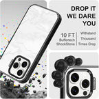 MOSNOVO Case for iPhone 14 Pro Max, [10ft 4X Military-Grade Drop Protection] Durable & Shockproof Phone Case Cover Design for iPhone 14 Pro Max - Cloud - Clear Black