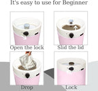 Diaper Pail, Baby Diaper Trash Can with Removal Inner Liner, Childproof Lock, Stainless Steel Garbage Pail with lid, Soft Close, Odor Control Diaper Disposal Bin, 4 Gallon Pink Diaper Can