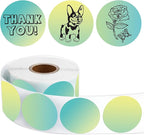 3 inch Round Thermal Labels, Thermal Printer Labels use for Barcode, Shipping, Customized, Circle Direct Thermal Stickers 500 Labels for Printer, Gradient Green