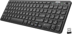 Arteck 2.4G Wireless Keyboard Ultra Slim Full Size Keyboard with Numeric Keypad and Media Hotkey for Computer/Desktop/PC/Laptop/Surface/Smart TV and Windows 10/8/ 7 Built-in Rechargeable Battery