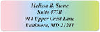 Cascading Rainbow Personalized Return Address Labels Without Dispenser - Roll of 500 Custom Stickers