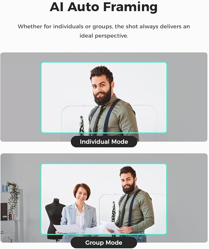 OBSBOT Meet SE 1080P 100FPS Webcam for PC, AI Framing Streaming Camera with 1/2.8" Sensor, Beauty Mode, Gesture Control, Staggered HDR, Web Camera for Desktop Computer, Laptop, Meeting. (Cloud White)