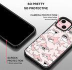 MOSNOVO Case for iPhone 15 Plus, [10ft 4X Military-Grade Drop Protection] Durable & Shockproof Phone Case Cover Design for iPhone 15 Plus / 14 Plus - Pink Sharks - Clear Black