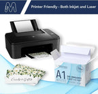 MOS A1 Invitation Envelopes – 3-5/8" x 5-1/8" White Mailing Envelopes Self Seal (500 Count) – 120GSM/ 32LB Bond Heavy Duty – Gift Card, Business, Wedding, Card