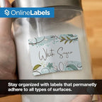 3 x 2 Rectangle Labels - Permanent, White Matte - Wax Melt, Soap, Address Labels - Pack of 250 Labels, 25 Sheets - Inkjet/Laser Printers - Online Labels