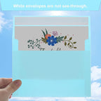 Joyberg 50 Pack Blue 5x7 Envelopes - Self Seal for Weddings, Invitations, Photos & Greeting Cards