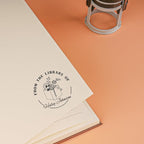 Custom Self Inking Stamp | Book Stamp Personalized Library Gifts for Book Lovers, Readers, Teachers (Dog 02)