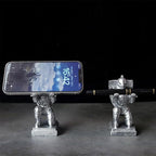 Resin Soldier Shield Knight Decor Statue Pen Holder Base for Desk, Desktop Organizer Pencil Stand Display for Office, School, Home, as Gift for Men Father