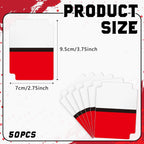 50pcs Red and White Trading Card Dividers Plastic Index Card Storage Dividers with Tabs Card Separators for Sports Recipe Game Card Organize