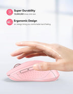 TECKNET Wireless Mouse for Laptop, 2.4G Wireless Computer Mouse, 5-Level Adjustable 4800 DPI, Silent Mouse with Receiver & 6 Buttons, 18 Months Battery Life, USB Portable Mouse for Mac, Chromebook