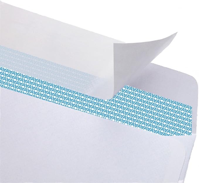 Aimoh #10 Security Self Seal Envelopes – 100 Qty |No Window, EnveGuard, 4⅛ x 9½", White, 24 LB, 100 Count (34100)