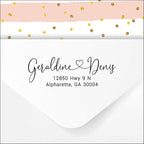 Address Stamp - Personalized Self Inking Return Address Stamper - Black Ink - Custom Wedding Stamp for Invitation Envelopes