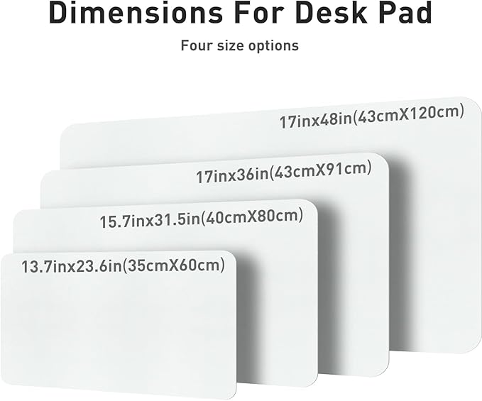 Aothia Leather Desk Pad Protector, Office Desk Mat, Large Mouse Pad, Non-Slip PU Leather Desk Blotter, Laptop Desk Pad, Waterproof Desk Writing Pad for Office and Home (48"x17", Barely Grey)