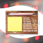 Inspirational Positive Affirmation Gift for Him Her, Positive Gifts for Women Coworkers Employees, Mental Health for Home School Counseling Office Treatment Self-Stick Note Pad Holders-DW44