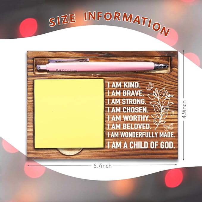 Inspirational Positive Affirmation Gift for Him Her, Positive Gifts for Women Coworkers Employees, Mental Health for Home School Counseling Office Treatment Self-Stick Note Pad Holders-DW44