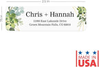 Greenery Frames Rolled Address Labels/Roll of 500 Personalized Address Labels/Designer Return Address Stickers in Elegant Plastic Dispenser