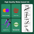 SILENART Purple Chalk Markers for Blackboard, Liquid Chalk Marker Pen for Chalkboard Dry Erase Calendar Board Car Windows Glass Menu Board - Erasable, Bold Tip, 8 Pack