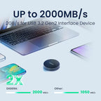 4TB Magnetic Portable SSD, External Solid State Drives with USB-C 3.2 Gen 2x2, Speed Up to 2000MB/s, Compact & Durable, Compatible with iPhone 15/16 Series and Other USB-C Devices, Black