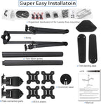 Suptek Quad LED LCD Monitor Stand up Free-Standing Desk Stand Extra Tall 31.5" Pole Heavy Duty Fully Adjustable Mount for 4 (3+1) / Four Screens up to 27 inch (ML6864)