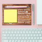 Thank You Appreciation Gifts for School Resource Officer, Going Away Gift Retirement Gift for School Resource Officer, Best School Resource Officer Gifts Self-Stick Note Pad Holders-DW47