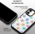 MOSNOVO Case for iPhone 16 Plus, [10ft 4X Military-Grade Drop Protection] Durable & Shockproof Phone Case Cover Design for iPhone 16 Plus - Groovy Flower - Clear Black