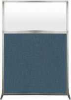 Versare Hush Screen Portable Room Divider | Workstation Wall Divider | Freestanding Privacy Hush Panels | Frosted Windows | Fabric Office Divider Screen | Great for Room Separation