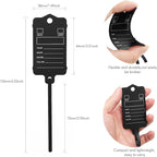 50 Car Key Tags with Labels Plastic Car Dealership Key Tags Self Locking Automotive Identifiers Blank Shop Labels with One Pen (Black)