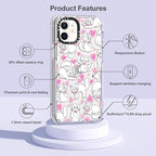 MOSNOVO Case for iPhone 12 Mini, [Buffertech 6.6ft Military-Grade Drop Protection] [Anti Peel Off Tech] Clear TPU Bumper Phone Case Cover Design - Kitties