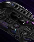 GravaStar Mercury X Wireless Gaming Mouse – 32,000 DPI PAW 3950 Sensor, 1000Hz Polling Rate, Only 49g, Magnesium Alloy Hollow Frame, RGB Lighting, 5 Programmable Buttons