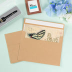 Wishop 100 Pack Brown A7 Envelopes Self-Adhesive 5x7 Envelopes for Invitations, 5x7 Greeting Cards (Brown, 5.24 x 7.21 Inches)