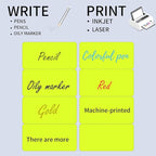 STARLIBOO Shipping Labels Stickers, 2"×4" Printable Fluorescent Mailing Labels for Laser/Inkjet Printing- Matte, Permanent Adhesive Stickers (20 Sheets, Fluorescent Yellow)