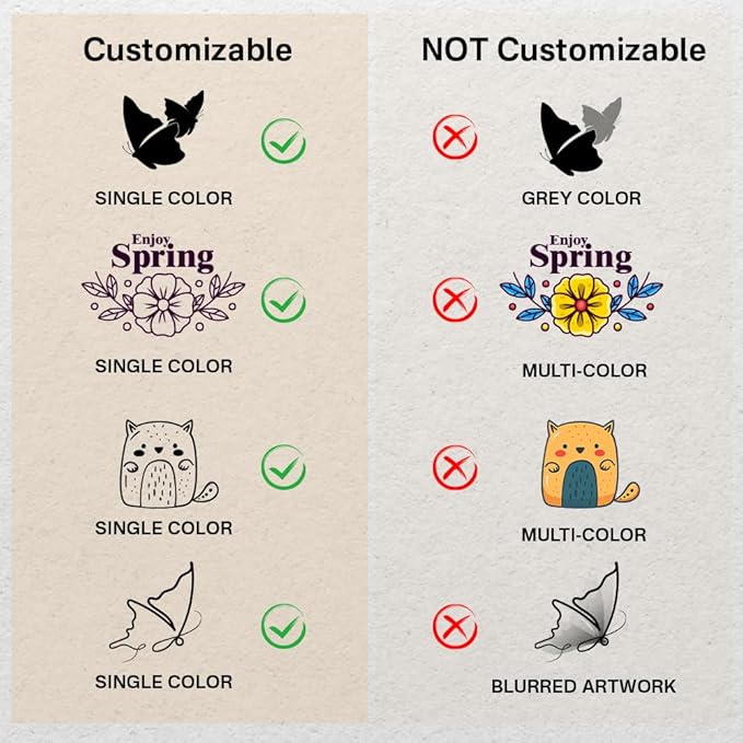 Personalized Logo/Address/Name Stamps -Custom Wooden Rubber Stamp, Multiple Sizes Stamps for Business (Square Stamp)