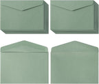 120 Pack Kraft Mini Envelopes Small Envelopes Self-Adhesive Tiny Pockets for Business Cards Christmas Holiday Small Gift Cards Invitations Cards(4.13"×2.76") (Sage-Green)