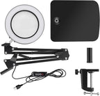 15X Magnifying Glass Lamp with Clamp and Stand, 72 LEDs Desk Lamp with 3 Color Temperatures and 10 Levels Adjustable Brightness for Diamond Art Accessories Hobbies Crafts Reading Close Work Magnifier