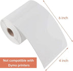 L LIKED 4000 Count 4" x 6" Direct Blank Thermal Shipping Labels with 250 Labels/Roll - Compatible with Zebra 2844 ZP-450 ZP-500 ZP-505 (16 Rolls)