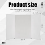 Paterr Trifold Poster Board with Storage Bag, Hook and Loop Fabric, Foldable 3 Panel Presentation Board for Science Fair and Exhibitions(White,72 x 36 Inch)