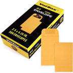 ValBox Coin Envelopes Small Parts Envelope with Gummed Flap for Home, Garden or Office Use, Kraft Seed Envelopes 500 per Box (Brown, 3 (2.5x4.25 Inches))