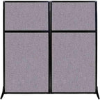 Versare Workstation Partition | Portable Wall Divider | Modern Office Cubicle | Free Standing Privacy Screen | Flexible Work Space | 66" x 70" Cloud Gray Fabric Panels